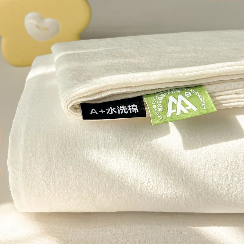 Organic Cotton Percale Bed Sheet Set with Pillowcases