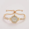 Elegante Quarzuhr mit Gold-Strassarmband