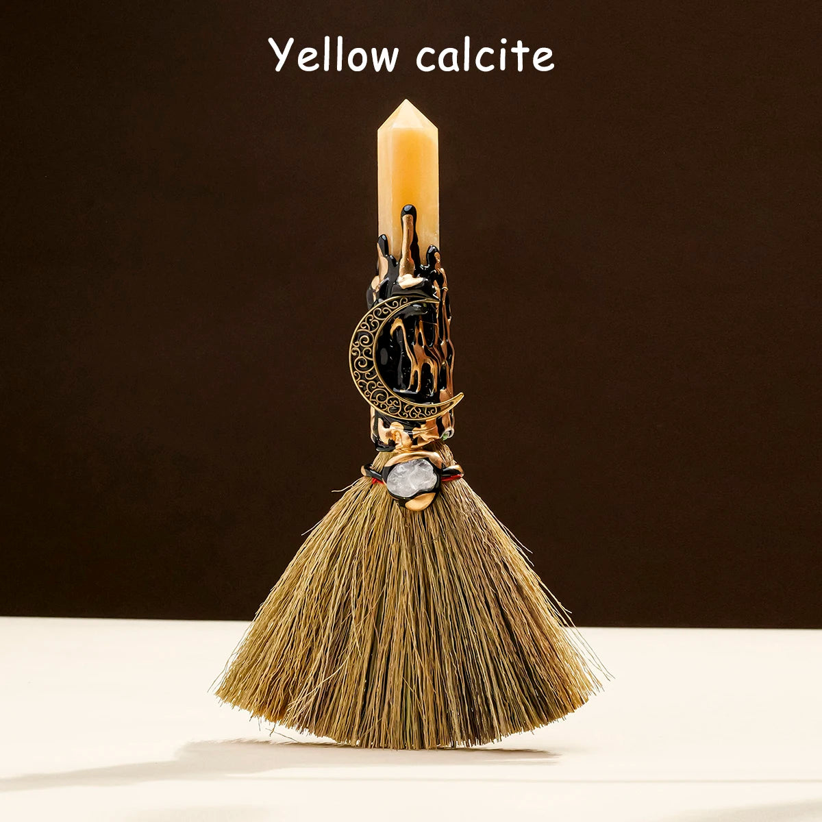 Natural Crystal Witch Broom for Cleansing and Feng Shui