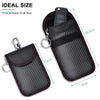Black carbon fiber box designed to hold car keys, key fobs, and phones.