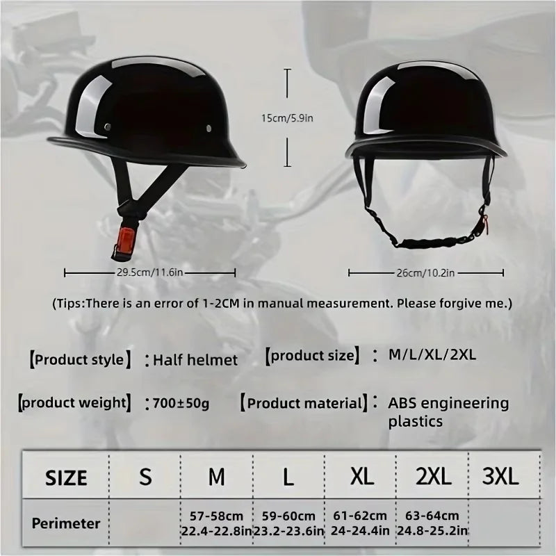 Black lightweight half helmet with integrated goggles shown in a product display context.