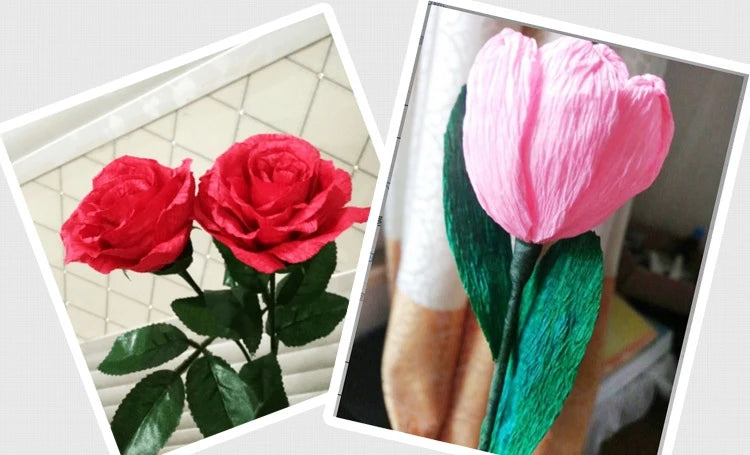 Handmade Crepe Paper Roll for DIY Paper Flowers