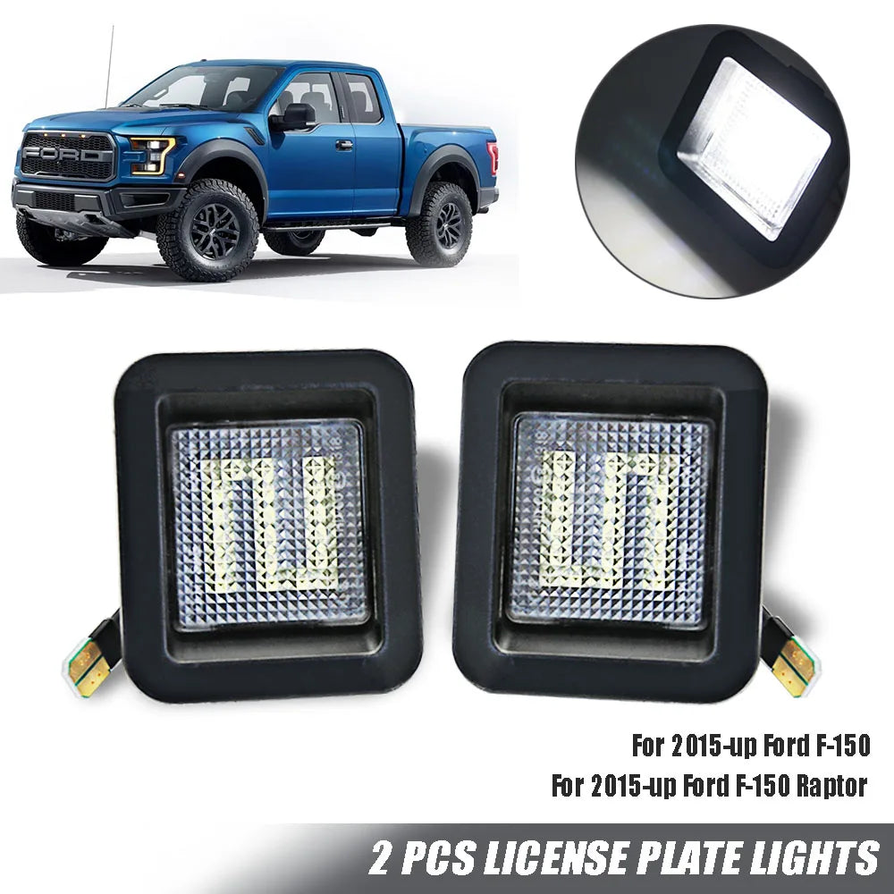 LED License Plate Lights for Ford F-150 & Raptor (2015-2022)