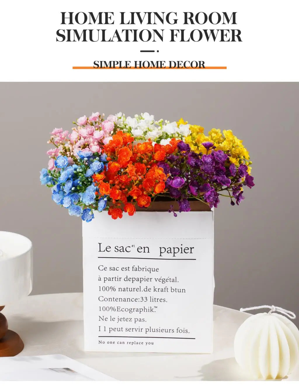 Artificial Gypsophila Bouquet - 42 Stem Silk Flower Arrangement