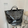 Clear PVC Tote Bag with Letter Print