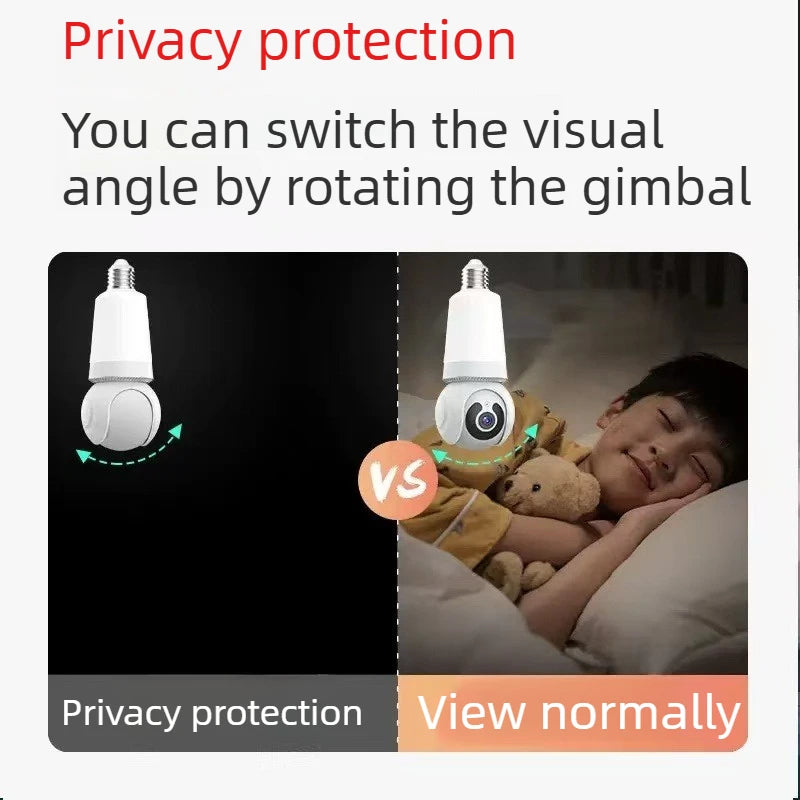 Smart Bulb Security Camera with Night Vision