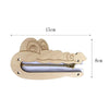 Wooden Montessori busy board accessory kit featuring a zipper and carved animal shapes for toddler learning