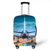 Elastic Aircraft Print Luggage Protector Cover