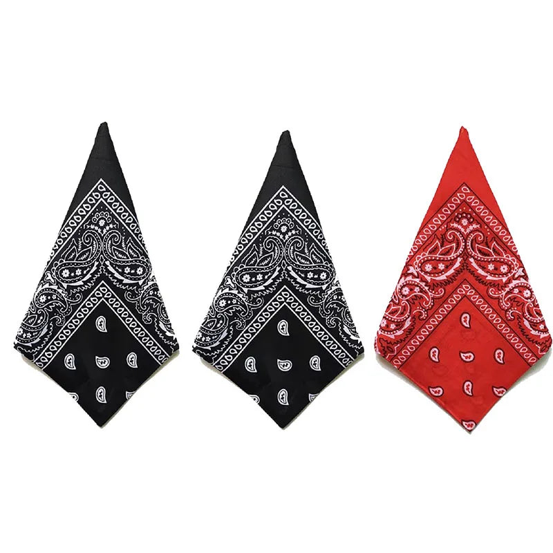 Paisley Bandana Square Scarf – 55cm Cotton Blend for Men and Women