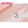 Sterling Silver Heart Engagement Ring for Women