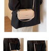 Classic Retro Crossbody Shoulder Bag with Textured Flap