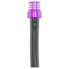 A motorcycle fuel tank breather valve with a purple threaded top and a black cylindrical body.