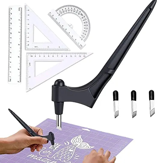 360° Rotating Blade Craft Cutter with 3 Replacement Blades