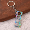 Gearbox Keychain with Turbo Hub and Brake Disc Pendant