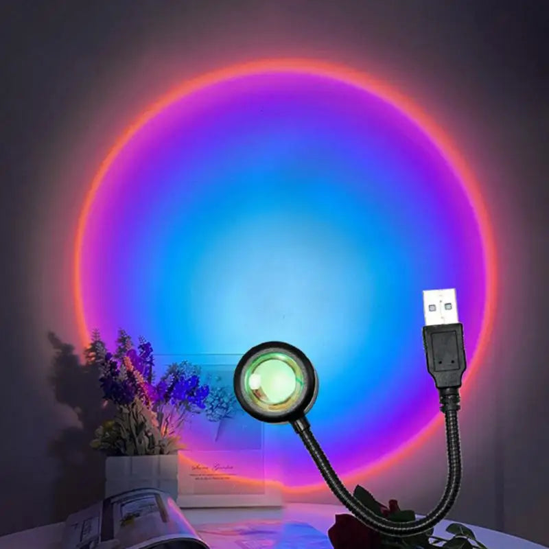 RGB Sonnenuntergang Neon Wandleuchte Projektor