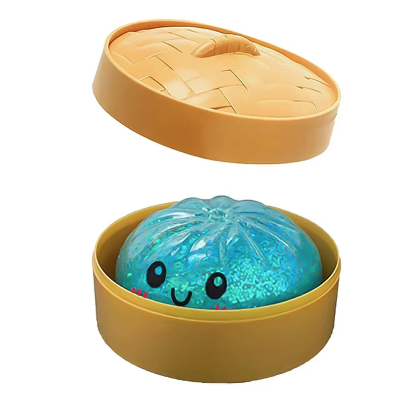 Juguete Squishy de Dumpling con Purpurina