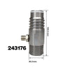 Silver airless sprayer pump plunger rod and valve repair kit with dimensions 104.5 mm and 36.2 mm