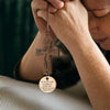 Wood Cross Car Rearview Mirror Pendant with Bible Verse