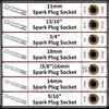 Universal Joint Spark Plug Socket Set with Magnetic Thin Wall Design