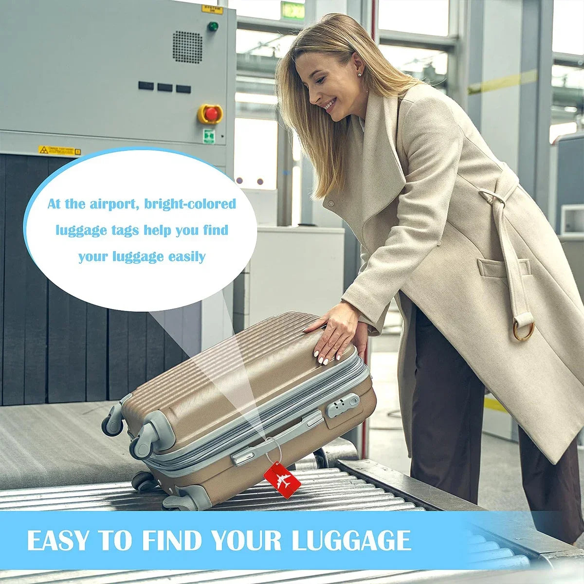 Aircraft-Grade Aluminum Luggage Tag with ID Card Slot