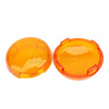 Two orange LED turn signal light lens covers for Harley Davidson motorcycles