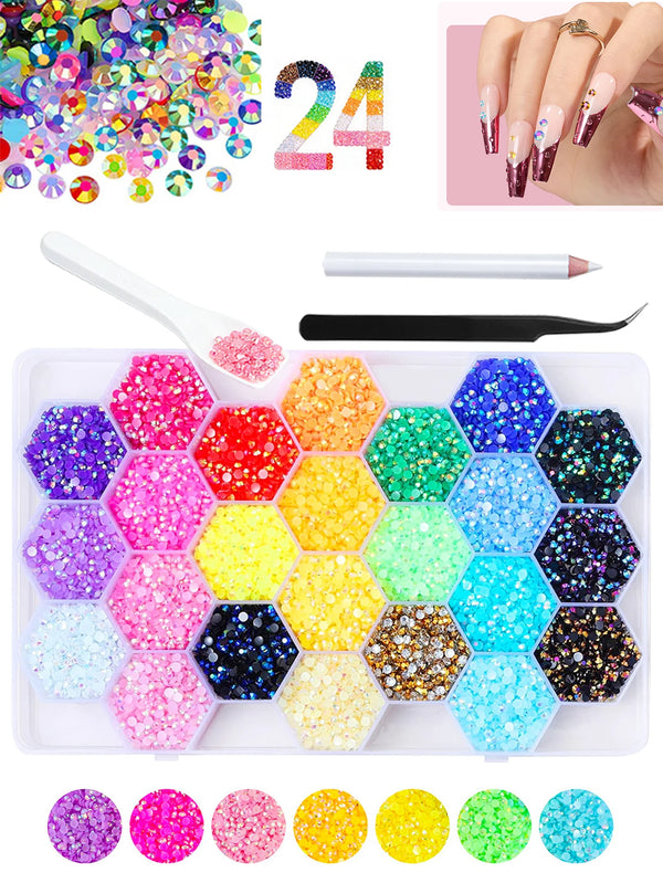 24-Color DIY Resin Rhinestone Kit