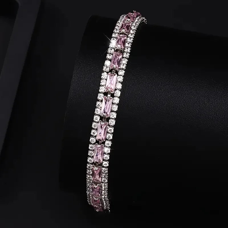14K Gold Plated Tennis Bracelet with Cubic Zirconia