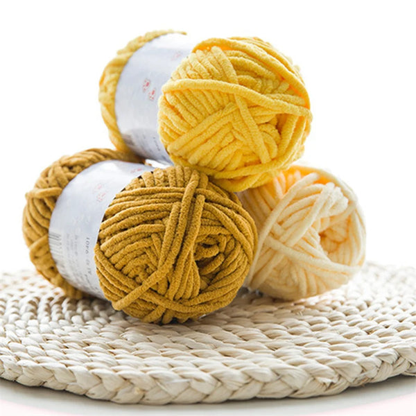 Thick Velvet Yarn for Knitting and Crochet