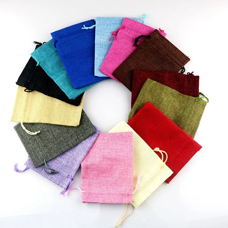 Natural Jute Gift Bags with Drawstring (5 Sizes)