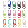 A collection of colorful alloy lobster clasp hooks in various colors including white, blue, green, black, pink, and yellow.