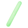 A light green, cylindrical portable toothbrush travel case with a smooth, translucent cover.