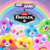 A collection of colorful Fuggler plush toys featuring various monster faces and textures.
