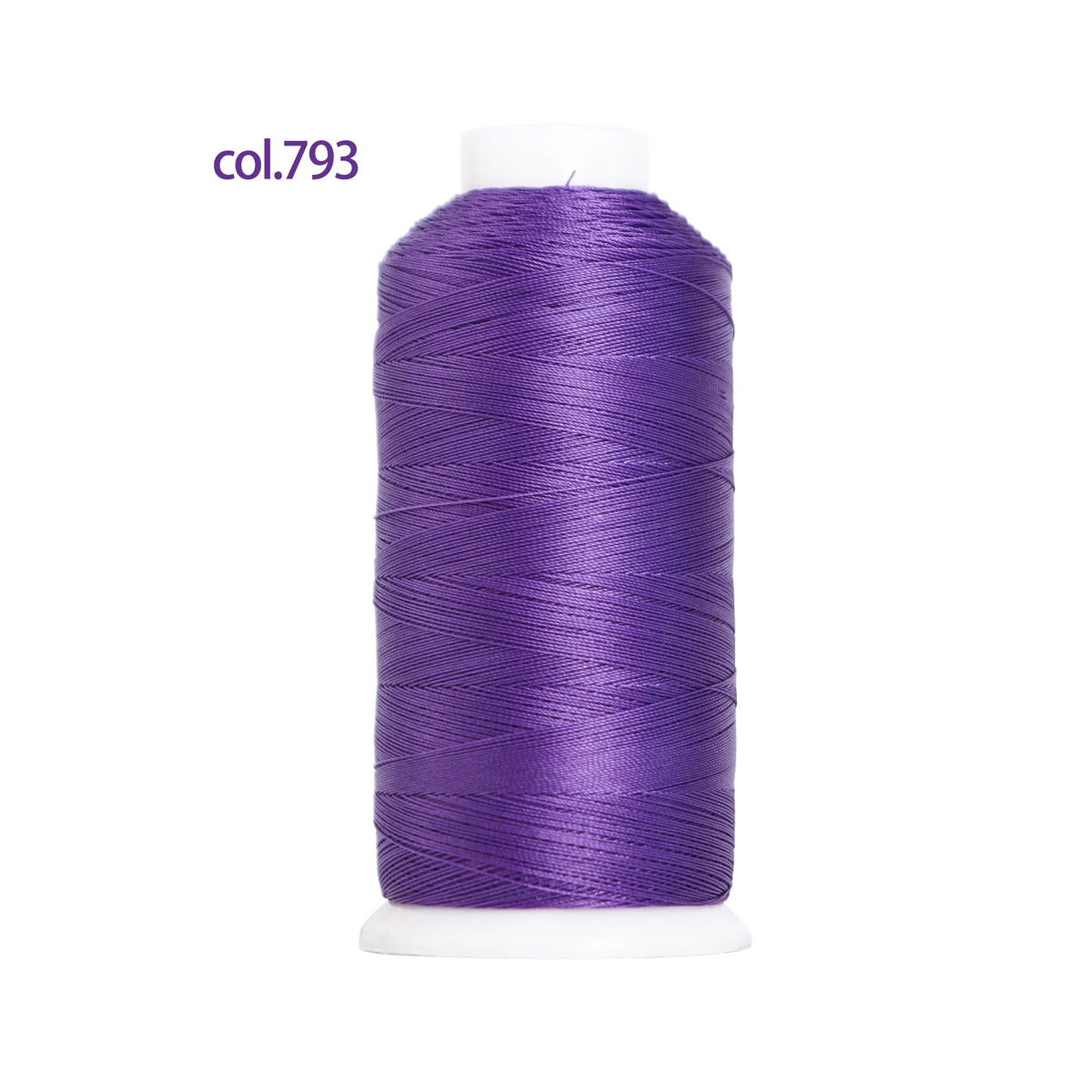 Purple heavy-duty nylon bonded thread spool labeled col.793