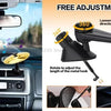 A black clip-on car vent cymbal or mini drum for on-the-go rhythm, shown with adjustment knobs.