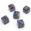 Würfel aus Naturstein D6 – Lapislazuli & Obsidian