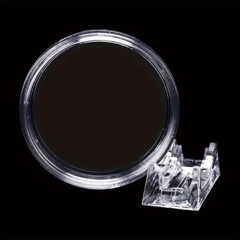 Transparent Coin Display Holders with Stands (10-Pack)