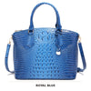 Vintage Croc-Embossed Structured Satchel Handbag