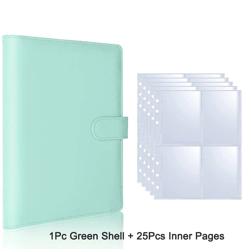 One green shell photocard album with twenty-five inner pages