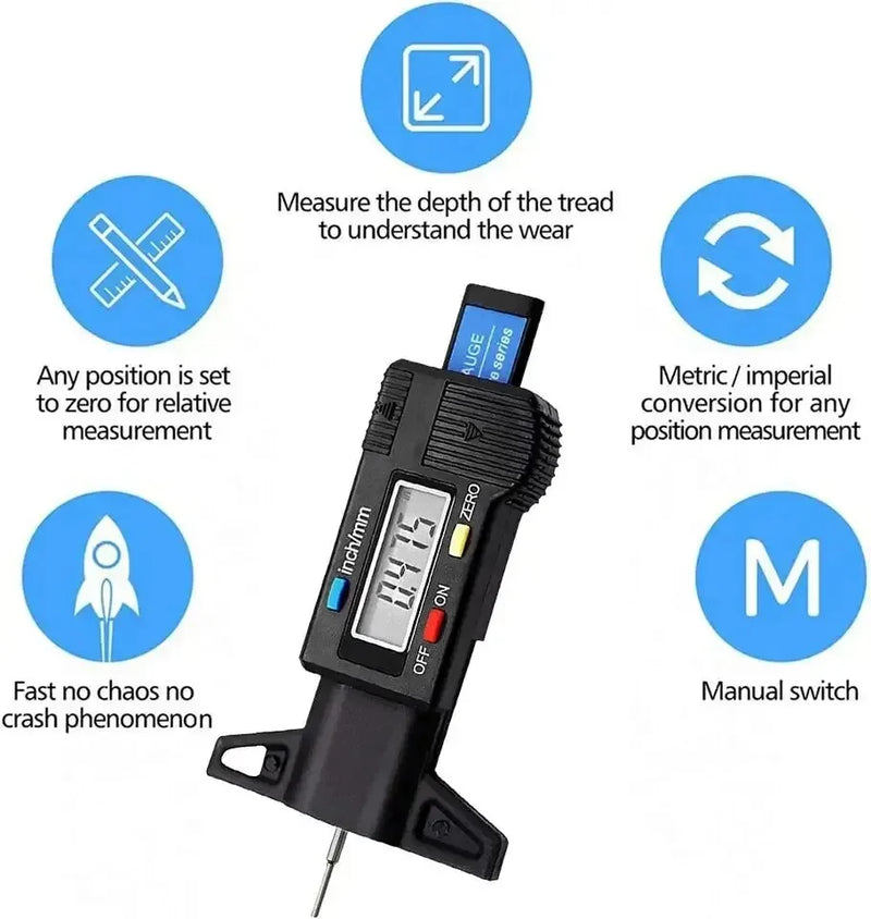 Digital Tire Tread Depth Gauge