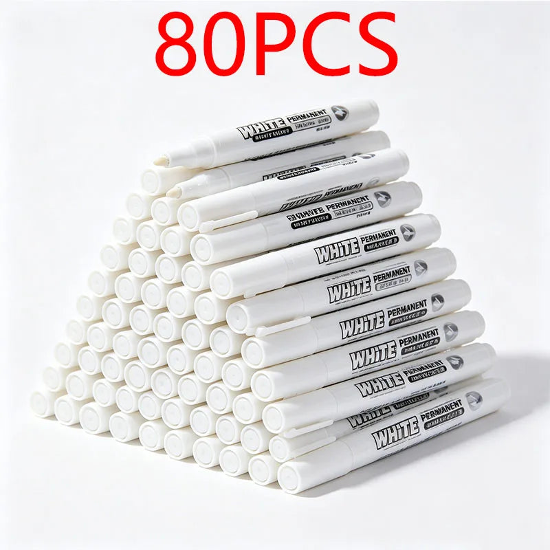 Waterproof White Paint Marker Pen – Permanent, 1mm Fine Tip