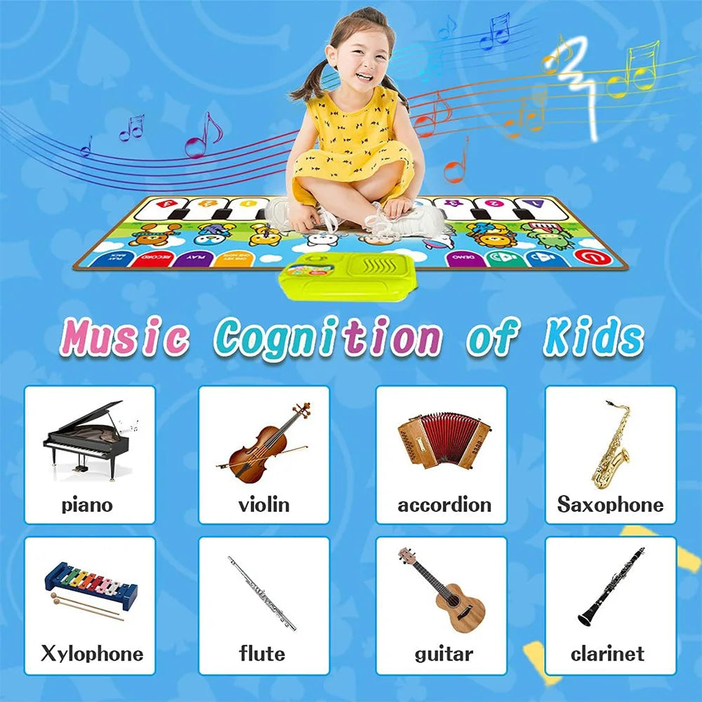 Interactive Piano Music Mat for Toddlers – Educational Animal Keyboard Toy