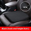 Black 3D mesh car seat cushion with memory foam support shown in a vehicle seat.