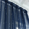Silver Star Sheer Curtain with Hot Stamping Detail