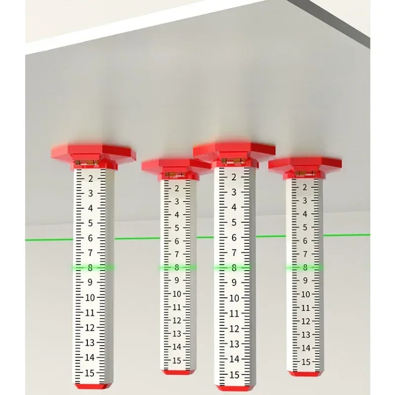 Magnetic Ceiling and Tile Leveling Ruler with Bubble Level
