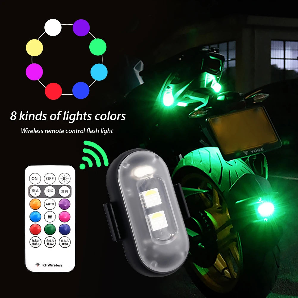 RGB LED Strobe Light with Remote Control for Vehicles and Drones