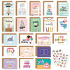 Set of 20 Happy Birthday Cards with Envelopes and Stickers