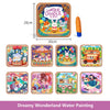 A set of watercolor painting pages and a drawing tool for a dreamy wonderland water painting book.