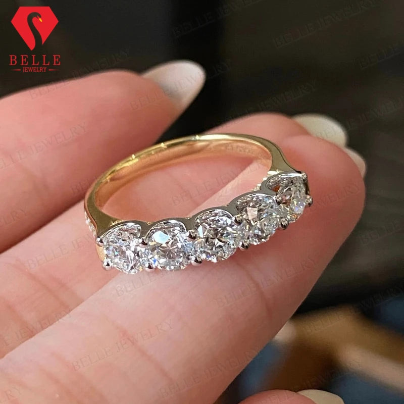 S925 Sterling Silver Moissanite Eternity Ring