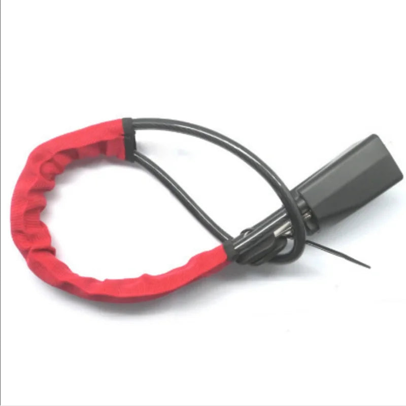 Universal Steering Wheel and Seat Belt Anti-Theft Lock with 2 Keys