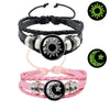 Sonnen- & Mond-Lederarmband-Set